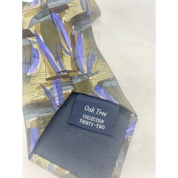 J. Garcia Oak Tree Collection Thirty-Two Mens Art Abstrat 100%‎ Silk Tie - Picture 3 of 7